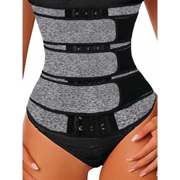 SHCKE Waist Trimmer Belt Sweat Wrap Tummy Toner Low Back Support Abdominal Trainer