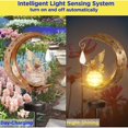 thumbnail image 3 of Moon Solar Garden Decorative Lights, Patio Decor, Metal, Solar Moon, Glass LED, Garden Lamp, Waterproof Post Light with Fairy and Stake, Yard, Lawn,, 3 of 5