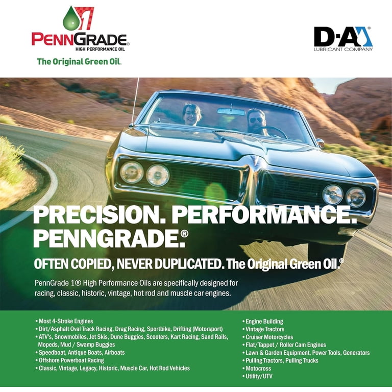 PennGrade 1 10W-40 Multi-Grade High Performance Oil, 6 Quarts