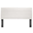 thumbnail image 3 of Tufted Headboard, Twin, White, Velvet, Mid Century Bedroom, Modern Contemporary Boutique HB35662, 3 of 7