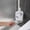 Light gray, variant on Kiplyki Wholesale TPR Toilet Brush Set With Small Bristles , Toilet Wall-Mounted Free Punch-Free Wall-Mounted Toilet Brush ,Bottom With Drip Tray