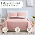 thumbnail image 2 of Southshore Fine Living, Inc. Queen Quilt Set, Full Size Bed Set with 2 Pillow Shams, Pastel Pink, 2 of 9