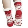 thumbnail image 6 of Tiqkatyck Ankle Socks Clearance, Winter Fleece Lined Wool Socks Lambs Cozy Thick Heavy Thermal Boots Socks Fuzzy Non Floor Socks for Men & Women Crew Socks for Women No Show Socks Womens Red One Size, 6 of 9