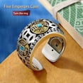 thumbnail image 6 of Open End Rotating Coin Rings For Anxieties Control Five Dynasties Charm Jewelry Sturdy Adjustable Accessory, 6 of 8