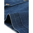 thumbnail image 5 of Agnes Orinda Women's Plus Size Button A Line Side Pocket Mini Denim Skirt, 5 of 7