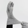 thumbnail image 4 of SUXIAN Thermal Gloves Winter Knit Pattern Touchscreen Mittens Cold Weather Cycling Everyday Use Warm Winter Gloves Women Light Gray One Size, 4 of 4