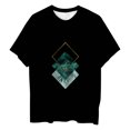 thumbnail image 4 of Blusa informal de manga corta con estampado geométrico de manga corta para mujer Fridja  gope2863, 4 of 6
