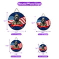 thumbnail image 5 of Happy Father's Day Honoring Veterans Portuguese Water Dog in Army Uniform Round Wood Sign PWD Portie Fishing Dog Lover Hanging Wall Home Decor - 13007, 5 of 5