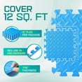 thumbnail image 3 of Yes4All 12 pcs Interlocking Exercise Foam Mats, Cover 12 sqft, 7/16 inch Thick, Blue Color, 3 of 8