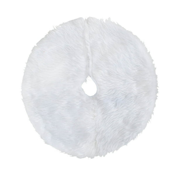 xihome Falda blanca clsica para rbol de Navidad de mesa - Decoracin festiva de escritorio con tela lujosa - Diseño fcil de limpiar