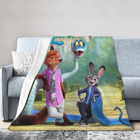 Zootopia 2 Blanket Warm Soft Flannel Throw Blankets For Home Sofa Office Bedroom 40"x30"