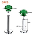 thumbnail image 2 of 3pcs Personalized Stainless Steel Multicolor Zirconia Round Nose Pin Popular Nose Jewelry, 2 of 5