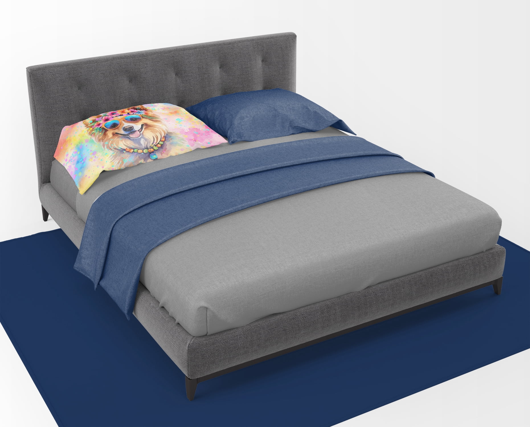 Pomeranian Hippie Dawg Standard Pillowcase 30 in x 20.5 in