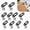 Black, variant on Stcellnmex 10 Pcs Heavy Duty Metal Single Keyhole Hangers with Screws 43 x 16 mm Brackets for Frame Mirror Shelf Cabinet Wall Decor(Silver)
