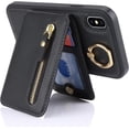 thumbnail image 6 of iPhone Xs case with Card Holder, iPhone x/xs Phone Case Wallet for Women magsafe Compatible Wallet Detachable 2-in-1 for Men-Black, 6 of 15