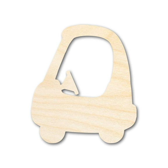 Unfinished Wood Toy Car Shape | DIY Craft Cutout 8" / 1/8"
