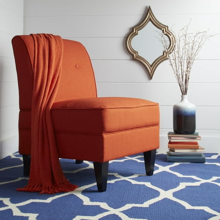 handy living portfolio engle orange armless accent chair walmart com