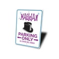 thumbnail image 4 of Magician Parking Only Novelty Sign, Metal Wall Decor - 10x14 inches, 4 of 4