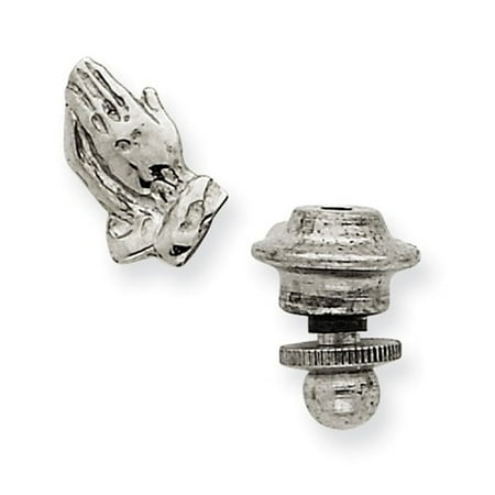 14k White Gold Praying hand Tie Tac