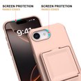 thumbnail image 2 of Decase Compatible with Apple iPhone 16E Case with Card Holder & Mirror, Military Grade Protection Hard Wallet Phone Case with Kickstand Cover fits for iPhone 16E,Shockproof Protection Cover,Rosegold, 2 of 6