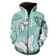thumbnail image 1 of Sudadera con capucha y cremallera para hombre, diseño de mariposa de dibujos animados, divertida, de manga larga, holgada, informal, estilo Harajuku, hip hop, con estampado 3D, 1 of 6