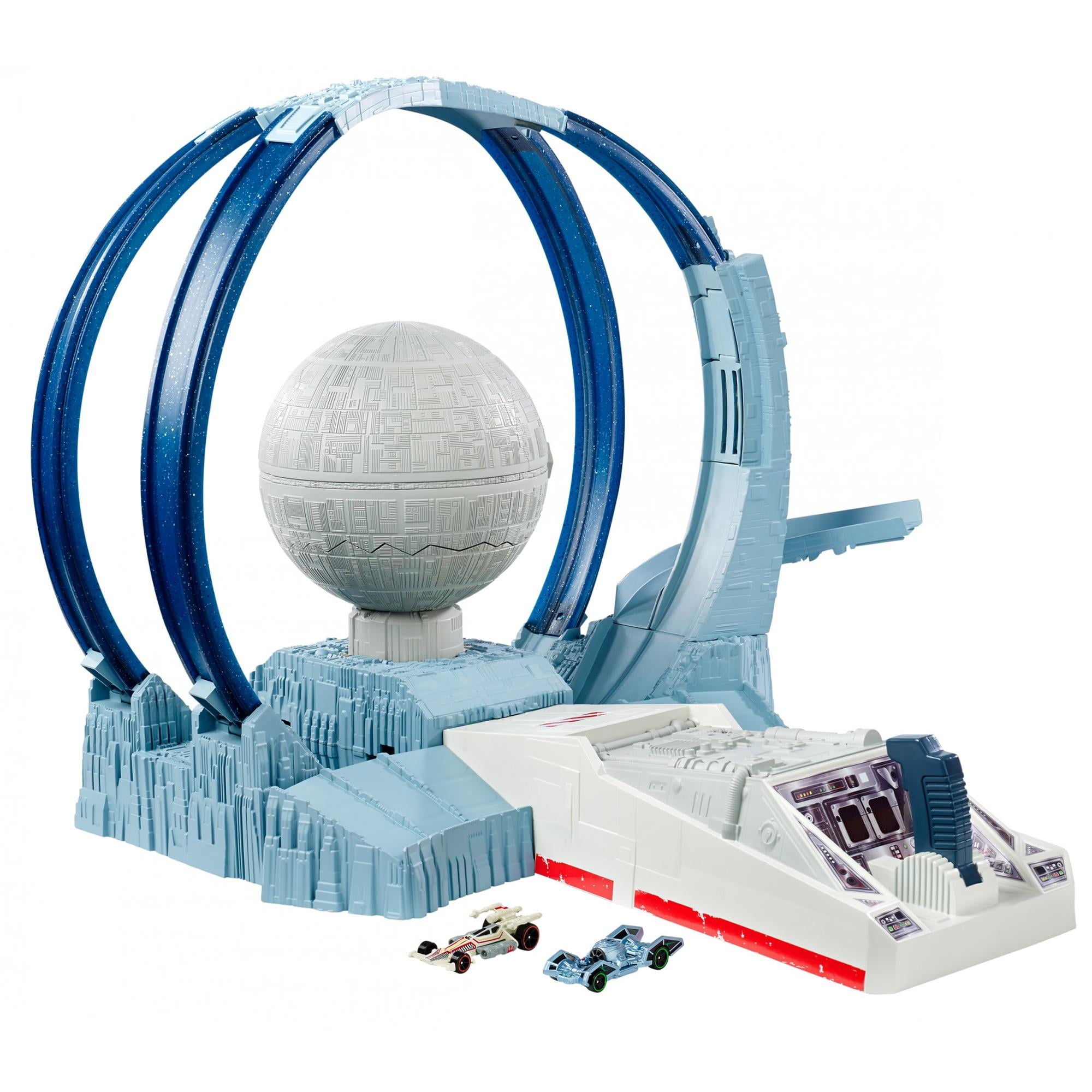 Mattel Hot Wheels Star Wars Rennbahn Carship Death Star Revolution Spielbahn Set 