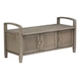 thumbnail image 1 of Atlin Designs Banc de Rangement d'Entrée Transitionnel en Bois, Gris Vieilli, 1 of 5