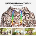 thumbnail image 4 of Daiia Brown Sloth Pattern Women's Fashion Hoodies & Sweatshirts with Kangaroo Pocket Hooded Sweatshirt with Eye-catching Drawstrings-XX-Large, 4 of 7