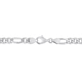 thumbnail image 3 of Everly Women's 5.5mm Fancy-Cut Sterling Silver Figaro Chain Bracelet, 3 of 8