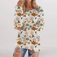 thumbnail image 1 of IMENGL Fashionable casual printed pullover with pockets plush, Beige 4XL, Size M-4XL, 1 of 5