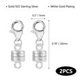 thumbnail image 2 of Alexcraft 925 Sterling Silver Magnetic Necklace Clasps and Closures, 2Pcs Gold and Silver Magnetic Clasp Converter for Jewelry Making Supplies, Chain Extender Connector for Necklace Bracelet, 2 of 6