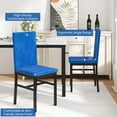 thumbnail image 4 of 5 Piece Dining Room Table Set, Modern Dining Table Sets with Blue Velvet Upholstered Chairs for 4, Faux Marble Pattern Rectangle Kitchen Table Set for Bar Living Room Breakfast Nook Small Space, 4 of 10
