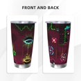 thumbnail image 3 of Saiise Geometry Dash Print Tumbler 20 Oz Stainless Steel Vacuum Insulated with Straw Coffee Cup for Home,Office,Outdoor Works Great for Ice Drinks and Hot Beverage, 3 of 8