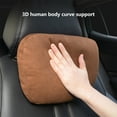 thumbnail image 5 of CxhicLuv Car Headrest, Auto Neck Pillow, Leather Velvet Ergonomic Neck Support, Car Comfort Accessories, Neck Fatigue Relief for Drivers, Long-Distance Travelers, Brown, 5 of 9