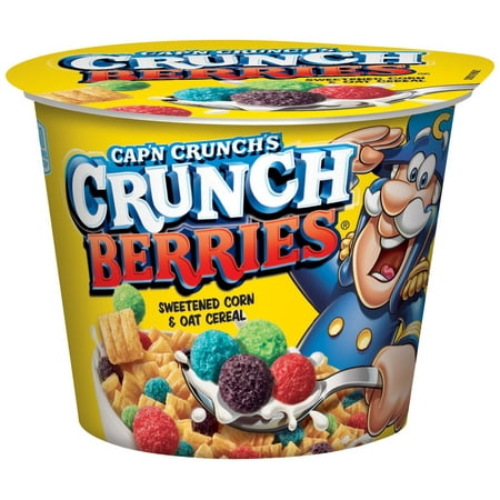 Cap'n Crunch Breakfast Cereal, Original, 1.30 oz Individual Cups (12 Pack)