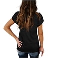 thumbnail image 4 of Blusa superior de manga corta con cuello en V regular estampada a la moda Sexy de verano para mujer Fridja  ghk6057, 4 of 7
