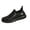Black, variant on pwidon Women's Athletic Sneakers Lace Up Lightweight Breathable Fly Knit Cushioned Platform Comfort Walking Running Shoes Black 7.5