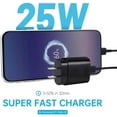 thumbnail image 2 of Super Fast Charger, 25 Watt PD 3.0 USB C Type C Charger for Samsung Galaxy A03s With 3.3 FT USB C to USB C Cable - Black, 2 of 5