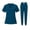 Dark Blue, variant on Sets For Women V Neck Stretch Scrub Set With Pockets Straight Leg Pants Quick Dry Nursing Uniform Gray XXL