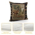 thumbnail image 4 of Qinduosi Throw Pillow Cover  Welcome to Cabin Elk Bear Deer Paw Prints Hunting Wild Animals Retro Farmhouse Linen Decorative Home Sofa Chair Car Square Throw Pillow Case Cushion Cover, 4 of 5