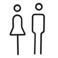 thumbnail image 3 of Black Acrylic Restroom Sign for Door Elegant Design with Men Women Symbol for Office Use 1 Set, 3 of 5