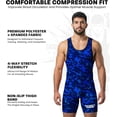 thumbnail image 2 of Exxact Sports Digital Camouflage Men's Wrestling Singlet, High-Performance Powerlifting Singlet, Wrestling Singlets for Men (AS, Blue Camo), 2 of 7
