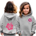 thumbnail image 2 of Mikilon Hoodies for Teen Girls Size 10-12 Fashion Long Sleeve Shirts Round Neck Solid Color Graphic Comfortable Sweatshirts Fall and Winter Casual Cute Clothes, 2 of 4
