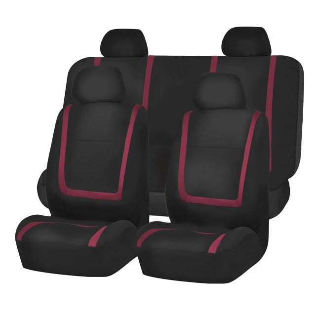 Car Seat Covers Universal Flat Cloth Full Set for Solid Benches 8 Pcs 12 Colors