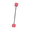 Pink, variant on Acrylic Dice Bead Industrial Barbell 14G