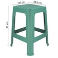 thumbnail image 2 of Banco tipo Rattan Cuadrado Bergmann Bali 4 Bancos de plástico apilables Color Verde, 2 of 3