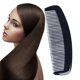 thumbnail image 3 of EeaseMX Peine de cuerno natural grueso, portátil, para masaje y alisado del cabello, previene la caída del cabello en mujeres y niñas (negro), 3 of 7