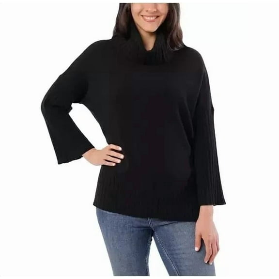 Cyrus Women's Cowl Neck Sweater L Black