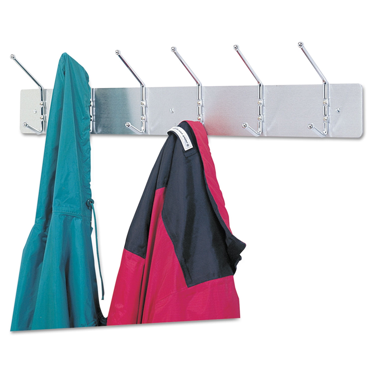 Safco Over The Panel Double Coat Hook - Black Plastic, Fits Panels 1.75" To 4" Thick