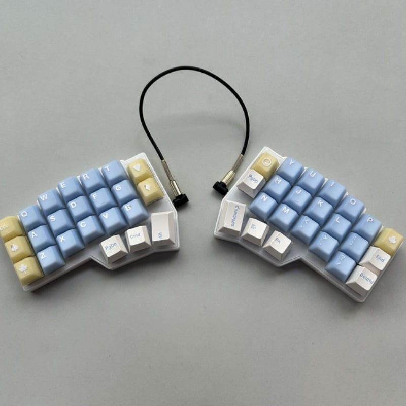 Corne V4 Split Ergonomic Mechanical Keyboard, 42-Key Hot Swappable RGB QMK/VIA RGB with Soft Keycaps for Gaming